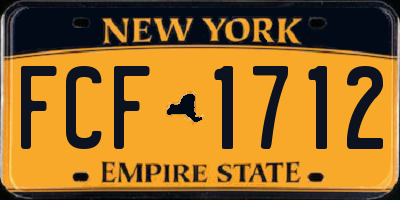 NY license plate FCF1712