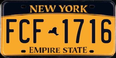 NY license plate FCF1716