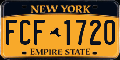 NY license plate FCF1720