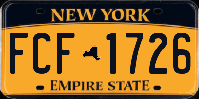 NY license plate FCF1726