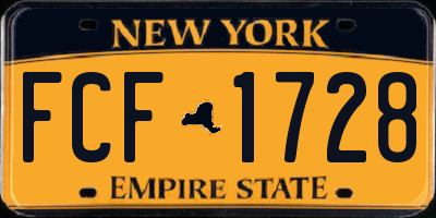 NY license plate FCF1728