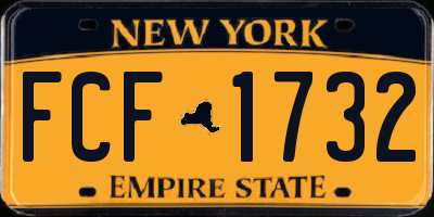 NY license plate FCF1732
