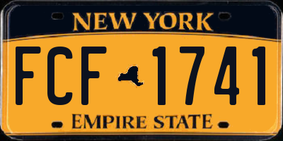 NY license plate FCF1741