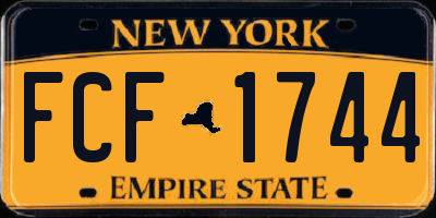 NY license plate FCF1744