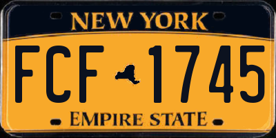 NY license plate FCF1745