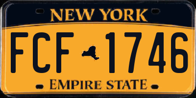 NY license plate FCF1746