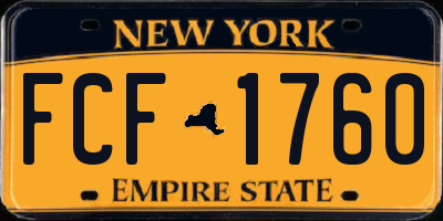 NY license plate FCF1760