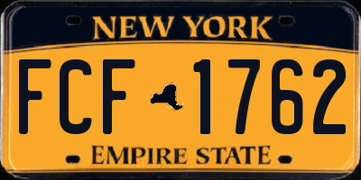 NY license plate FCF1762