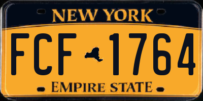 NY license plate FCF1764