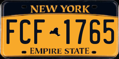 NY license plate FCF1765