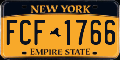 NY license plate FCF1766