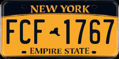 NY license plate FCF1767