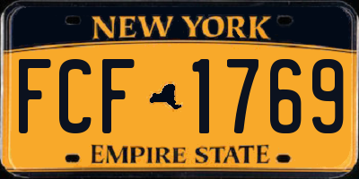 NY license plate FCF1769