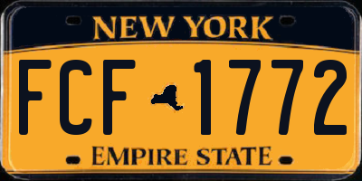 NY license plate FCF1772