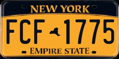 NY license plate FCF1775