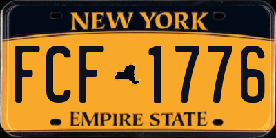 NY license plate FCF1776