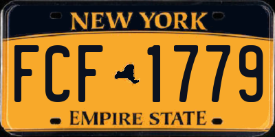 NY license plate FCF1779