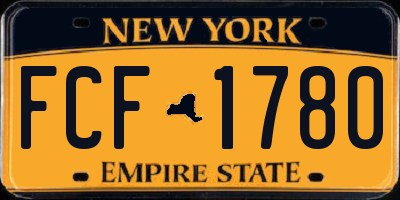 NY license plate FCF1780