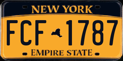 NY license plate FCF1787