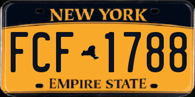 NY license plate FCF1788