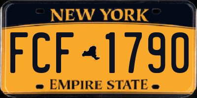 NY license plate FCF1790