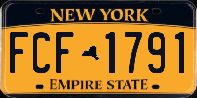 NY license plate FCF1791