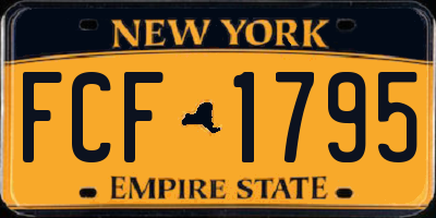 NY license plate FCF1795