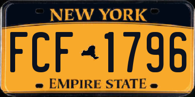 NY license plate FCF1796