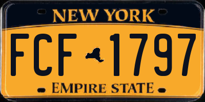 NY license plate FCF1797