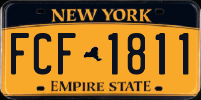 NY license plate FCF1811