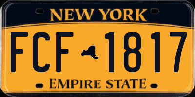 NY license plate FCF1817