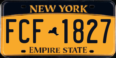 NY license plate FCF1827