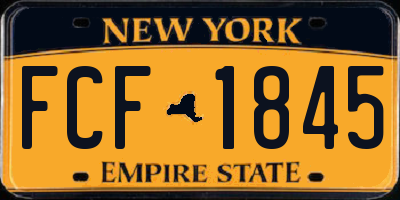 NY license plate FCF1845