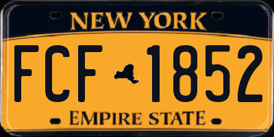 NY license plate FCF1852