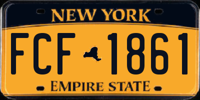 NY license plate FCF1861
