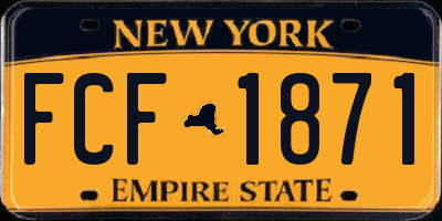 NY license plate FCF1871