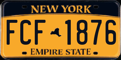 NY license plate FCF1876