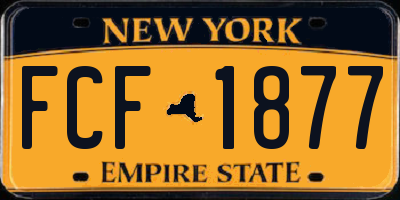 NY license plate FCF1877