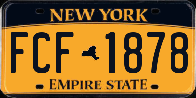 NY license plate FCF1878