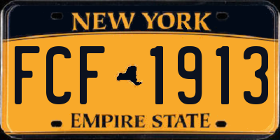 NY license plate FCF1913