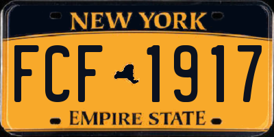 NY license plate FCF1917