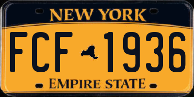 NY license plate FCF1936