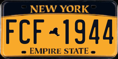 NY license plate FCF1944