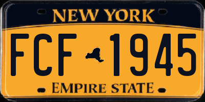 NY license plate FCF1945