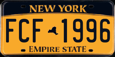NY license plate FCF1996