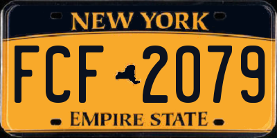 NY license plate FCF2079