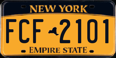 NY license plate FCF2101
