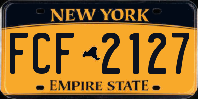 NY license plate FCF2127