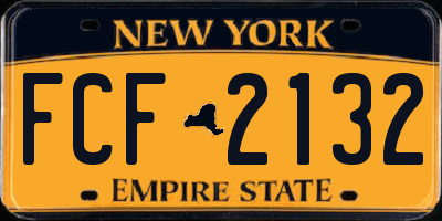 NY license plate FCF2132