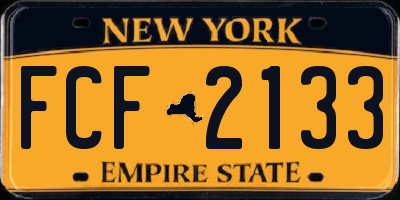 NY license plate FCF2133